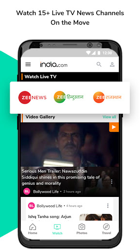 Screenshot India.com: Top News & Live TV