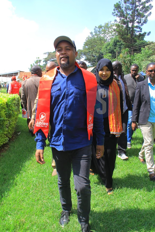 Starehe MP Amos Mwago during the NDC at Ngong Racecourse on May 22.