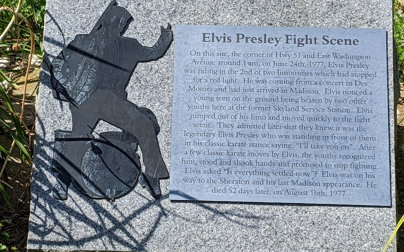Elvis Madison Karate Fight Memorial Plaque