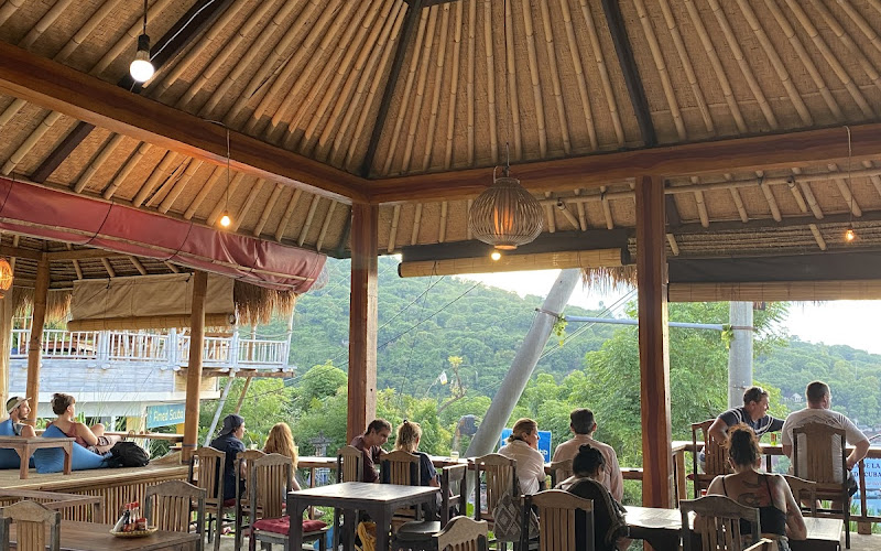 Tropical sunset cafe