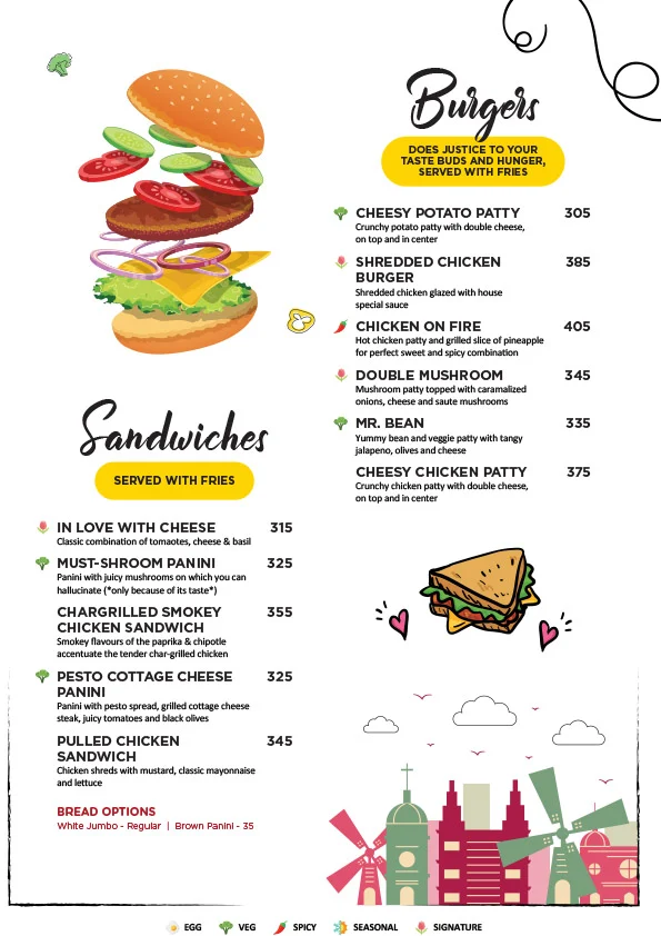 Cafe Amsterdam menu 