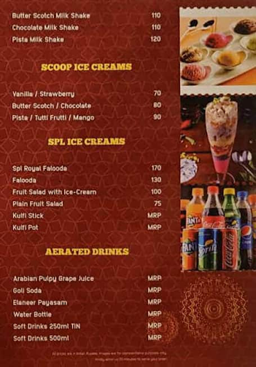 STAR Biryani menu 