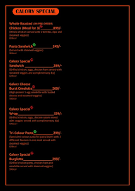 The Calory Club menu 3