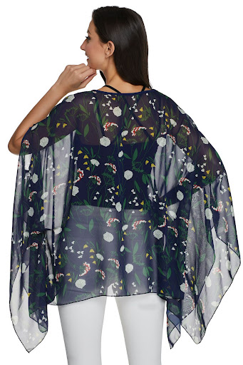 Title 1, Fashion Womens Printed Chiffon Bat Shirt Top