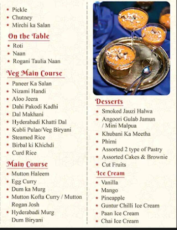 Sahib's Barbeque By Ohri's menu 