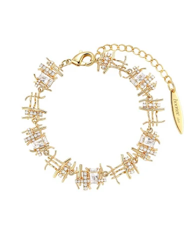 Pulseira feminina de zircônia tecid - 1
