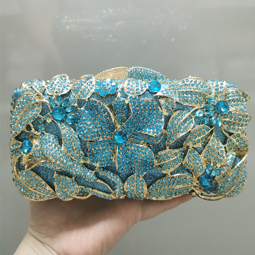 Title 1, Ladies Fashion Color Rhinestone Cutout Clutch E...
