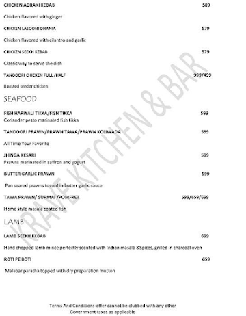 Krave Kitchen And Bar menu 