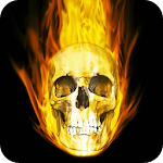 Skull on fire live wallpaper Apk