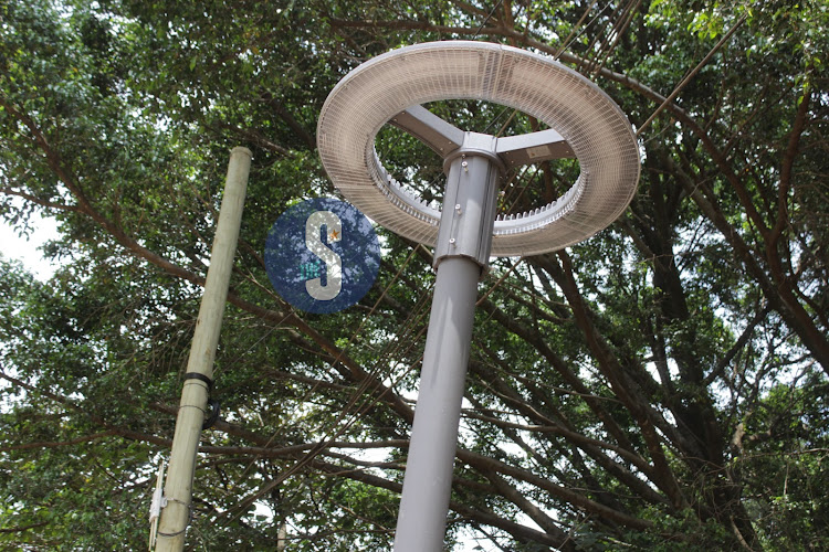 Decorative structures at the newly renovated Uhuru park on September 11, 2023.