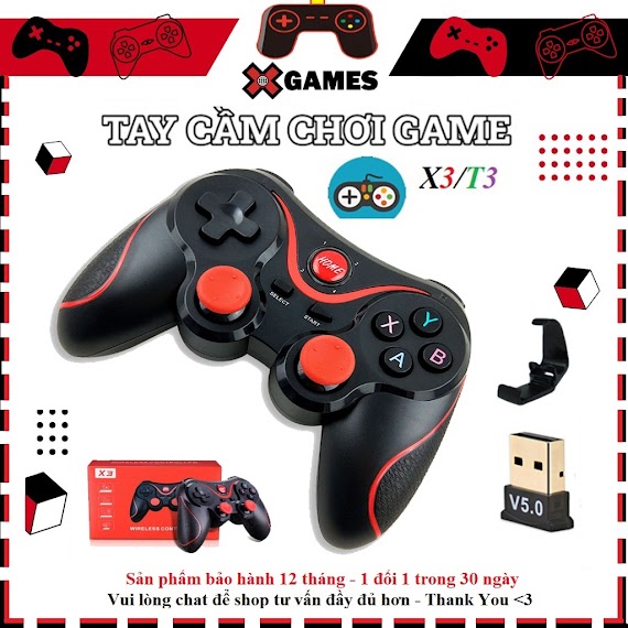 𝓑ả𝓷 𝓝â𝓷𝓰 𝓒ấ𝓹 𝓬ó 𝓤𝓢𝓑tay Cầm Chơi Game X3/T3 Có Bluetooth Cho Smartphone, Pc, Laptop, Android, Ios Có Giá Kẹp Điện Thoại