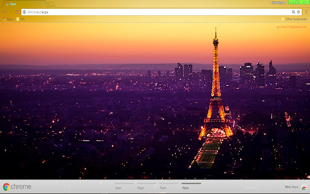 Paris Eiffel Tower Love 1366x768 chrome extension