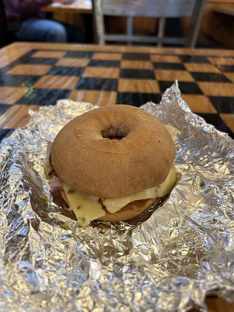 you can even tell the bagel looks bad and the cheese is not melted whatsoever