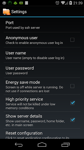 Screenshot Ssh Server Pro