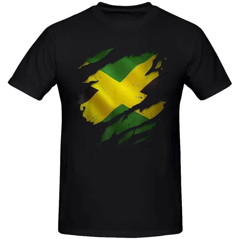 Camisetas 3D Negras para Niñas Jamaicanas Impresas, Diseño Vibrante y Duradero, Ropa Única y a la Moda para Jóvenes.
