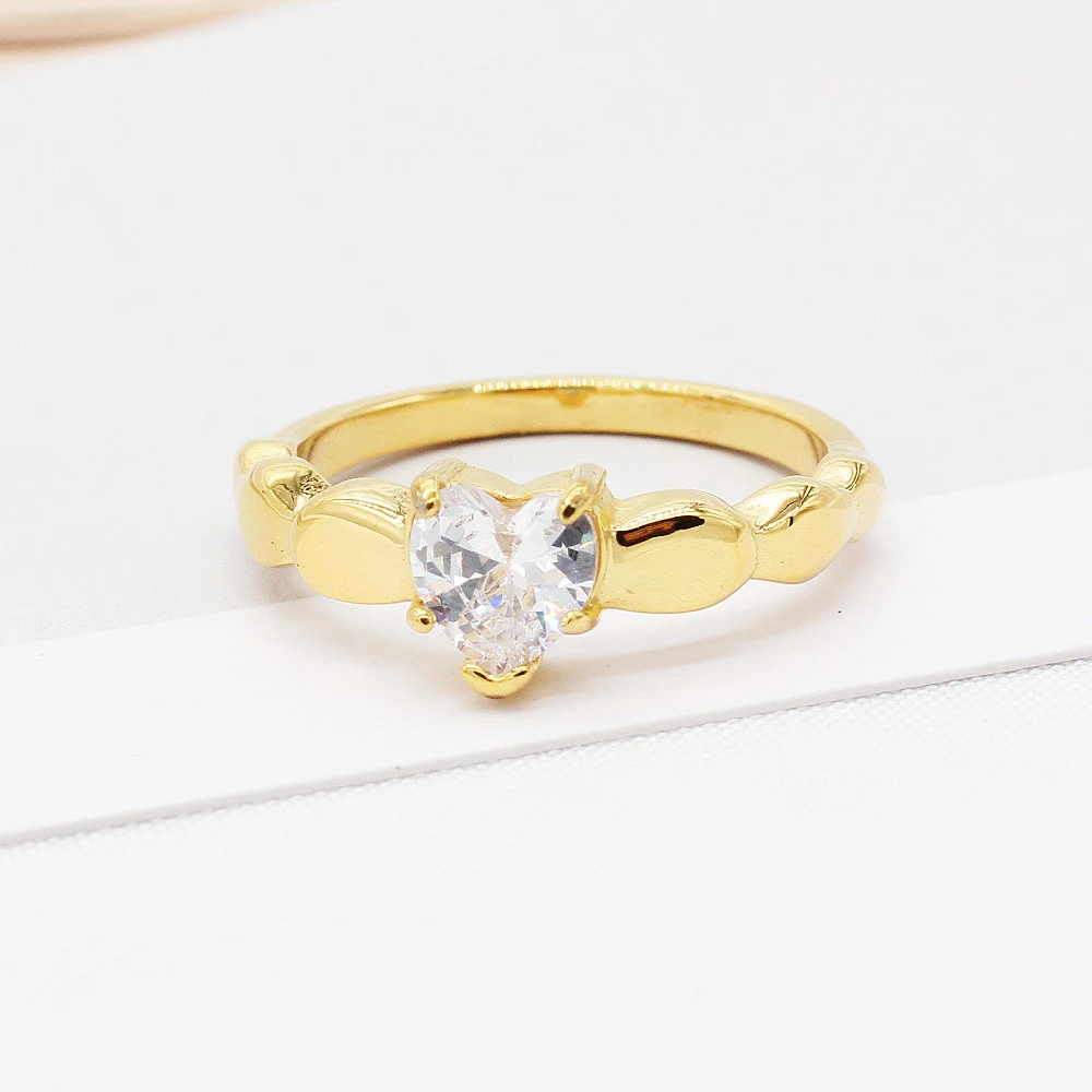 Title 7, Bague femme cœur Amour Bijou romantique pour fe...