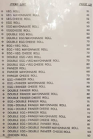 Kolkata Roll's menu 1