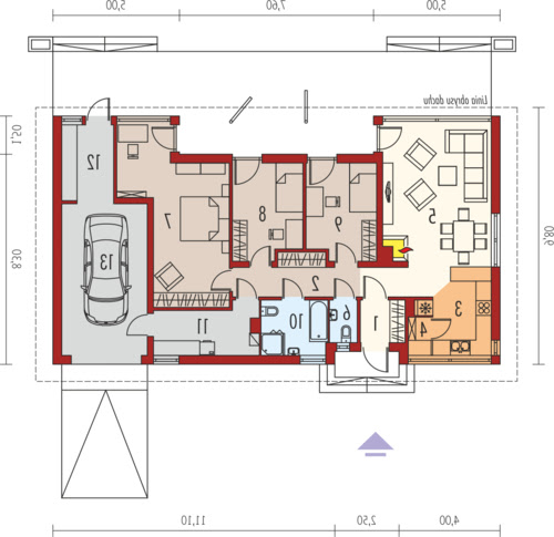 Eryk G1 30 stopni - Rzut parteru