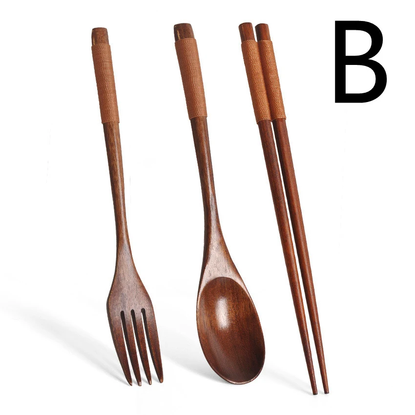 Title 3, Creatieve kleurrijke Koreaanse houten lepelset....
