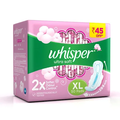 Whisper Sanitary Pads Soft Nights XL 1x4