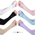 Găng Tay Chống Nắng Xỏ Ngón Aqua - X Hàn Quốc Chống Tia Uv Let's Slim Gt111