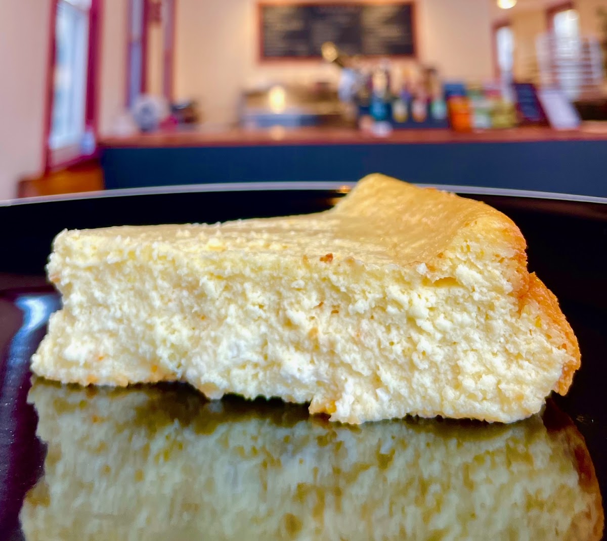 Our Italian Ricotta Cheesecake has no crust and is Gluten Friendly