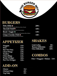 The Burger Way menu 1