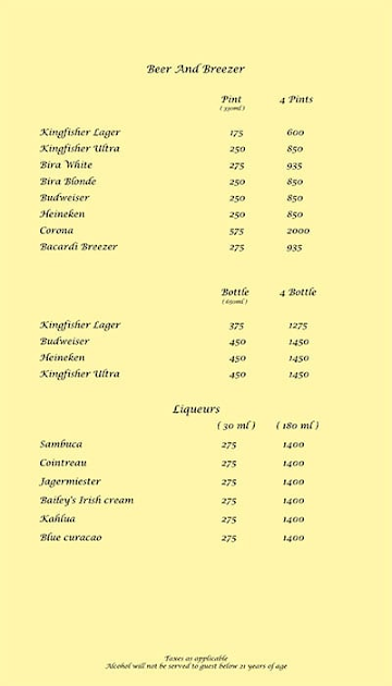 The Northern Frontier menu 