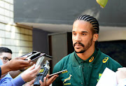 Courtnall Skosan of the Springboks during the Castle Lager Incoming Series Springbok team announcement at Southern Sun on June 08, 2017 in Pretoria, South Africa.