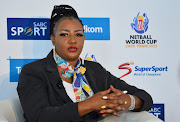 Cecilia Molokwane (Netball South Africa President) during the Netball World Cup 2023 press conference at the Cape Town International Convention Centre.