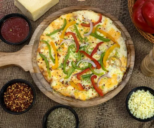 Three Cheese and Exotic Vegetable Pizza