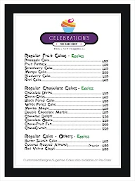 Celebrations The Cake Shop menu 1