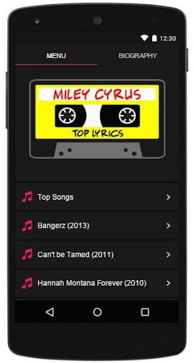 Miley Cyrus Lyrics Top