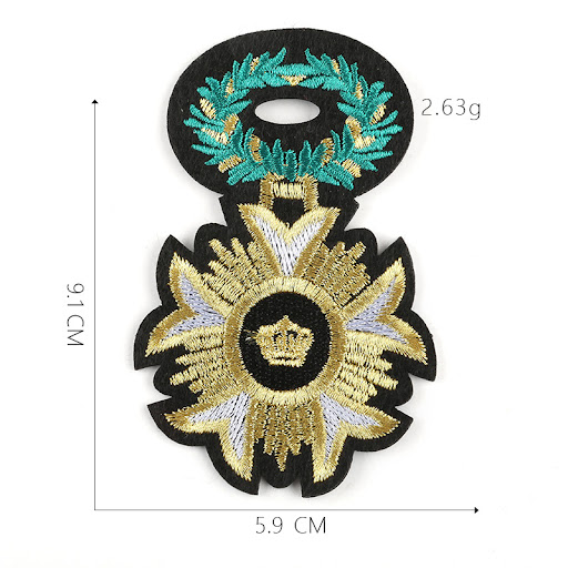 Title 1, Elegantly Crafted Crown Cloth Patches