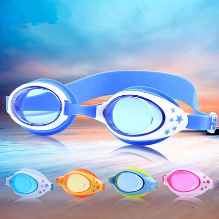 Title 2, Waterproof and anti-fog swimming goggles. Exper...