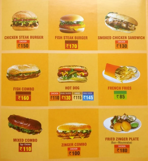 New Burger Lounge menu 