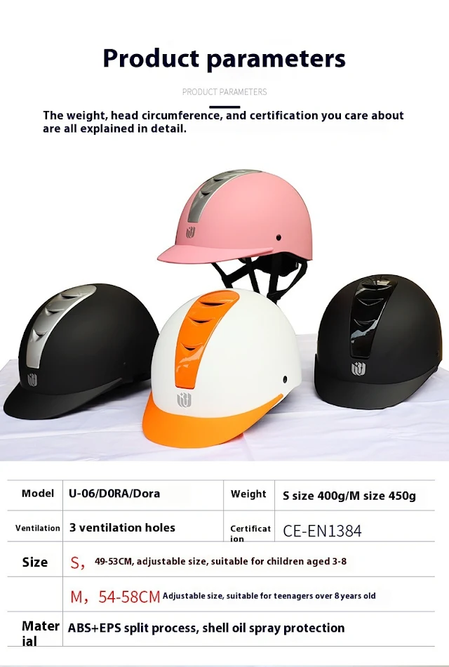 Casque d'équitation super léger d'été, chapeau de monte à cheval, offrant confort et protection, idéal pour les chaudes journées d'été.