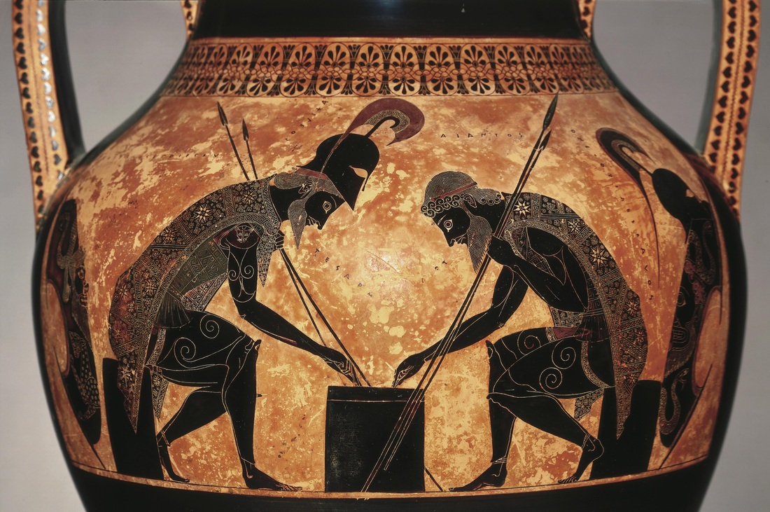 Image result for exekias ajax and achilles playing dice