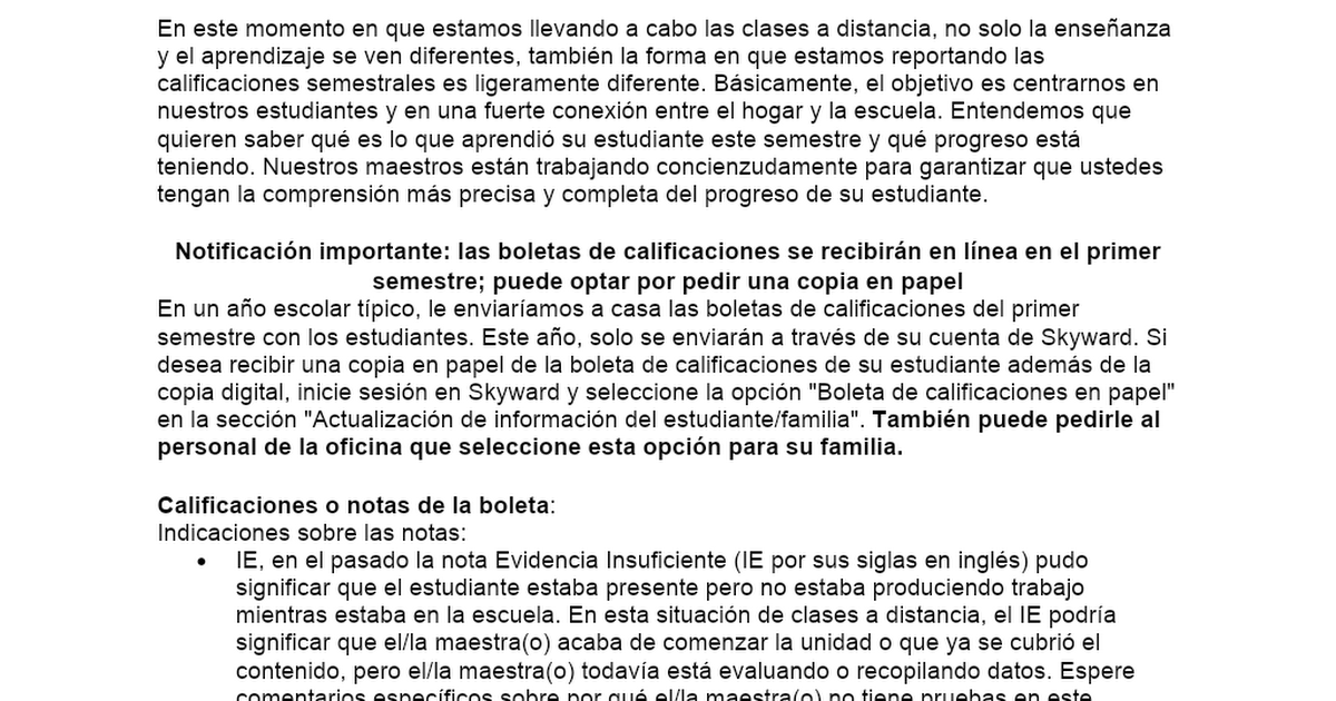 Spanish Elementary Report Card Letter.docx