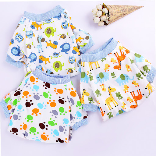 Title 18, Pet Four Legged Printed Pajamas Comfortable Hom...