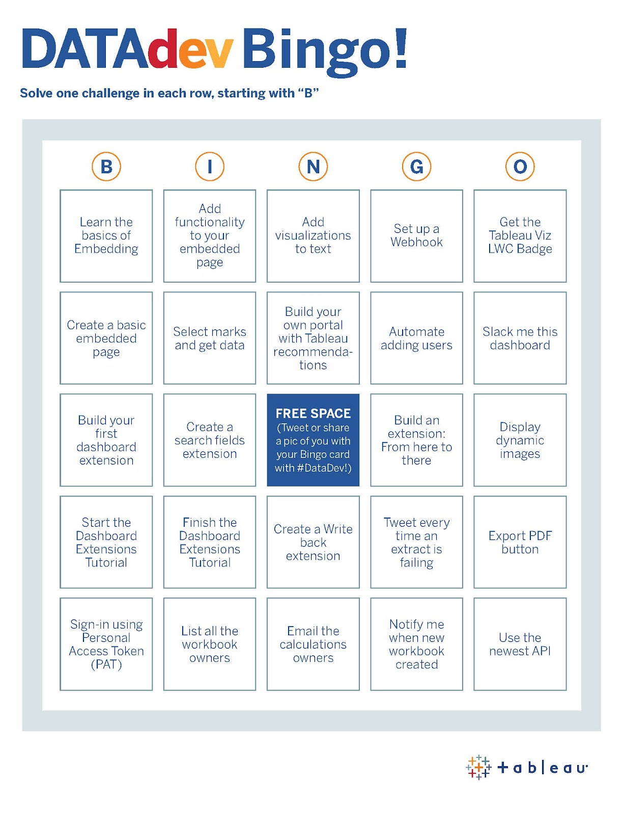 Microbe Professor Spektakel DataDev Bingo: Play with your skills and developer site