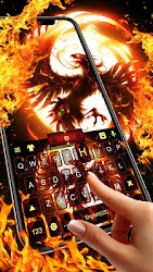 Flaming Fire Phoenix Keyboard user experience view screenshot
