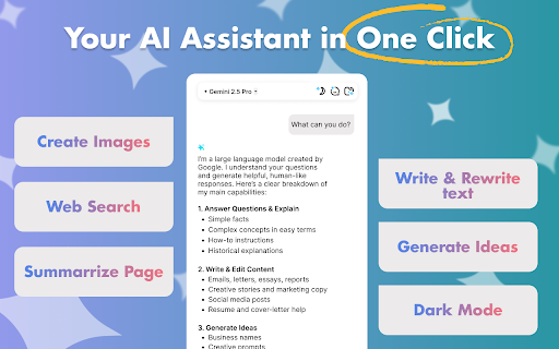 Gemini 2.5 Pro Sidebar screenshot 2