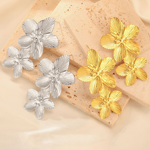 Title 3, Womens Electroplated Alloy Non-fading Flower E...