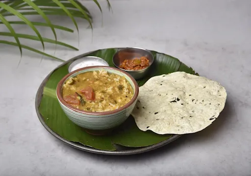 Sambar Rice (appalam + Pickle + Raita)