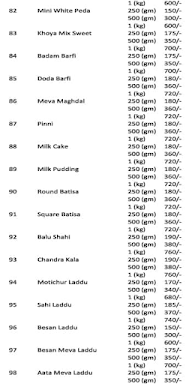 Raghukul Sweets & Dairy menu 5