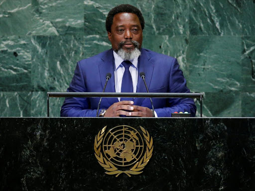 Joseph Kabila Kabange, President of the Democratic Republic of the Congo addresses the 73rd session of the United Nations General Assembly at UN headquarters in New York, US, September 25, 2018. /REUTERS