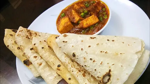 Matar Paneer [250 Ml] With 4 Butter Roti