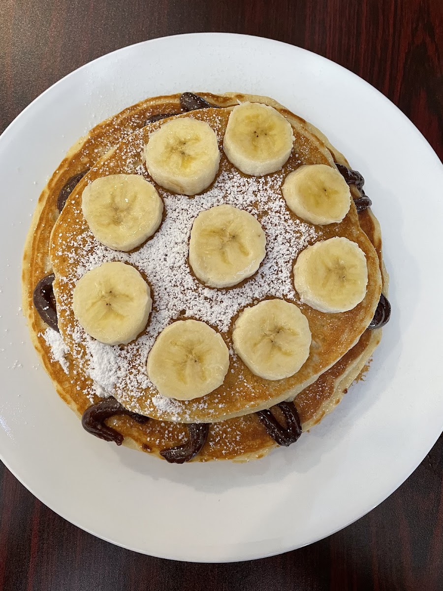 Nutella and banana pancakes