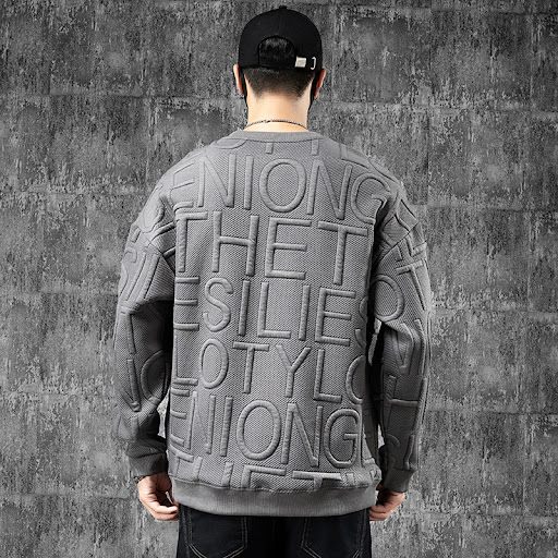 Title 3, Mens Round Neck Fleece Thick Warm Sweatshirt f...